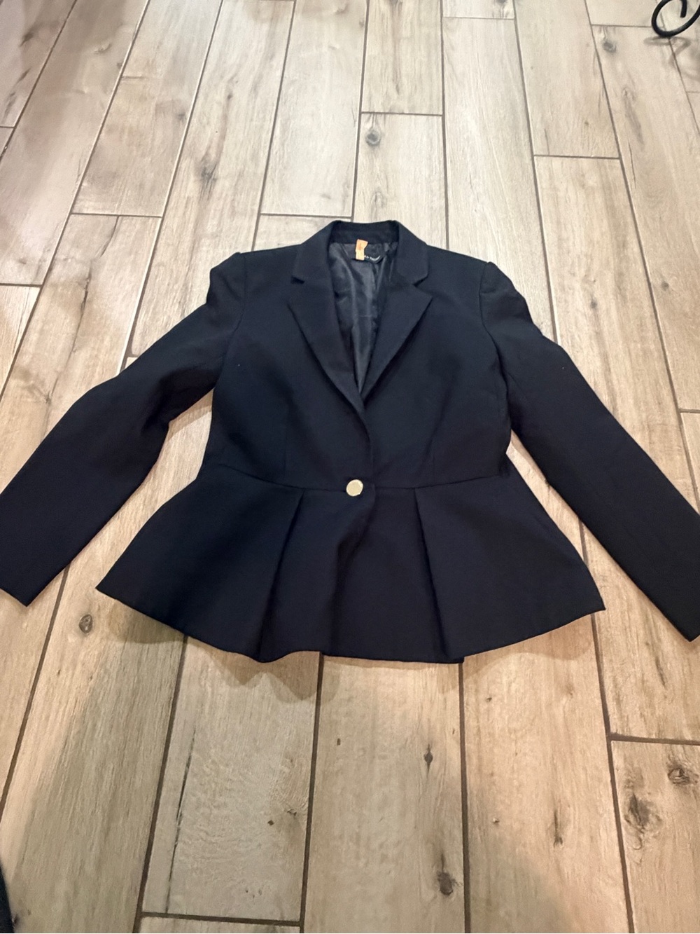 Ivanka Trump Black Peplum Single-Button Blazer